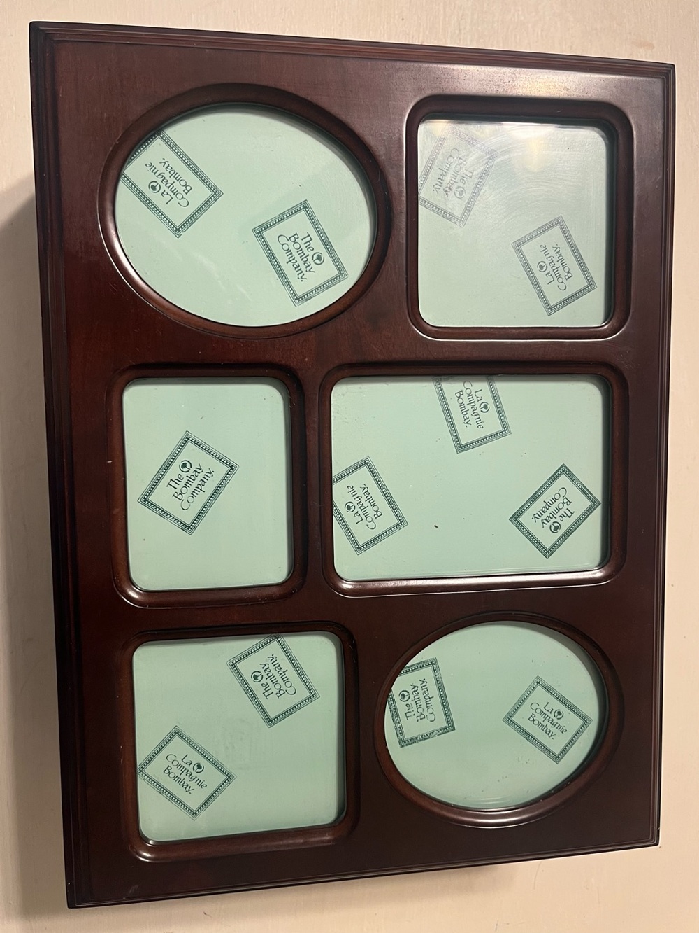 Vintage 1996 The Bombay Company Mahogany Wood Photo Storage Keepsake Box